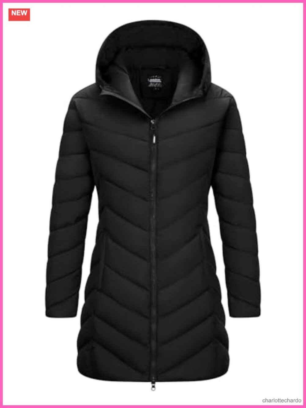 Long Hooded Lightweight Puffer Coat Winter Jacket